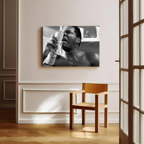 Funny Movie Poster - Black and White Bathroom Wall Art | Humorous Toilet Print 12x18 Inch