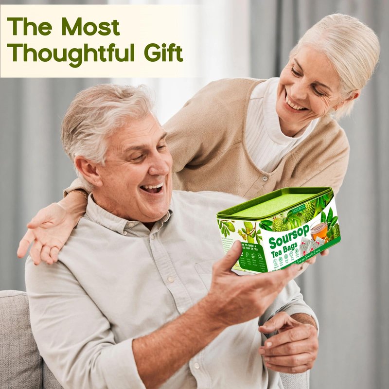 30 Pure Soursop Leaves Tea Bags, Natural Soursop Graviola Leaves Teabag, Handmade Made of Premium Guanabana Leaves, Pleasant Taste Natural Flavor, No Sugar/Caffeine/Gluten (1.5g/bag)