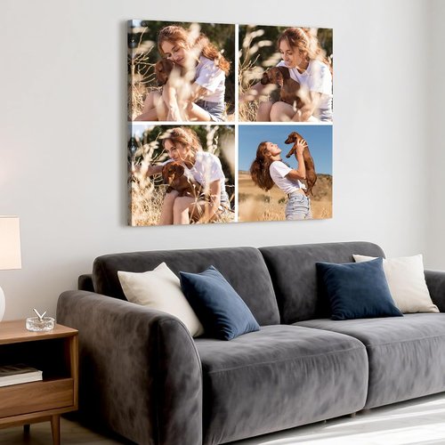 Collage Canvas Prints - Custom 4-Image Wall Art | Personalized Gifts for Weddings, Babies, Pets