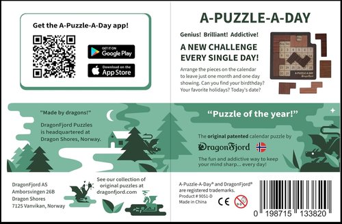 DragonFjord A-Puzzle-A-Day Deluxe | Original Daily Calendar Puzzle with 365+ Challenges