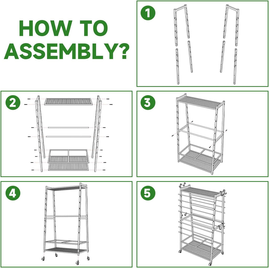 Skiennix Ribbon Holder - Double-Sided Organizer Rack with Large Capacity for Craft Room