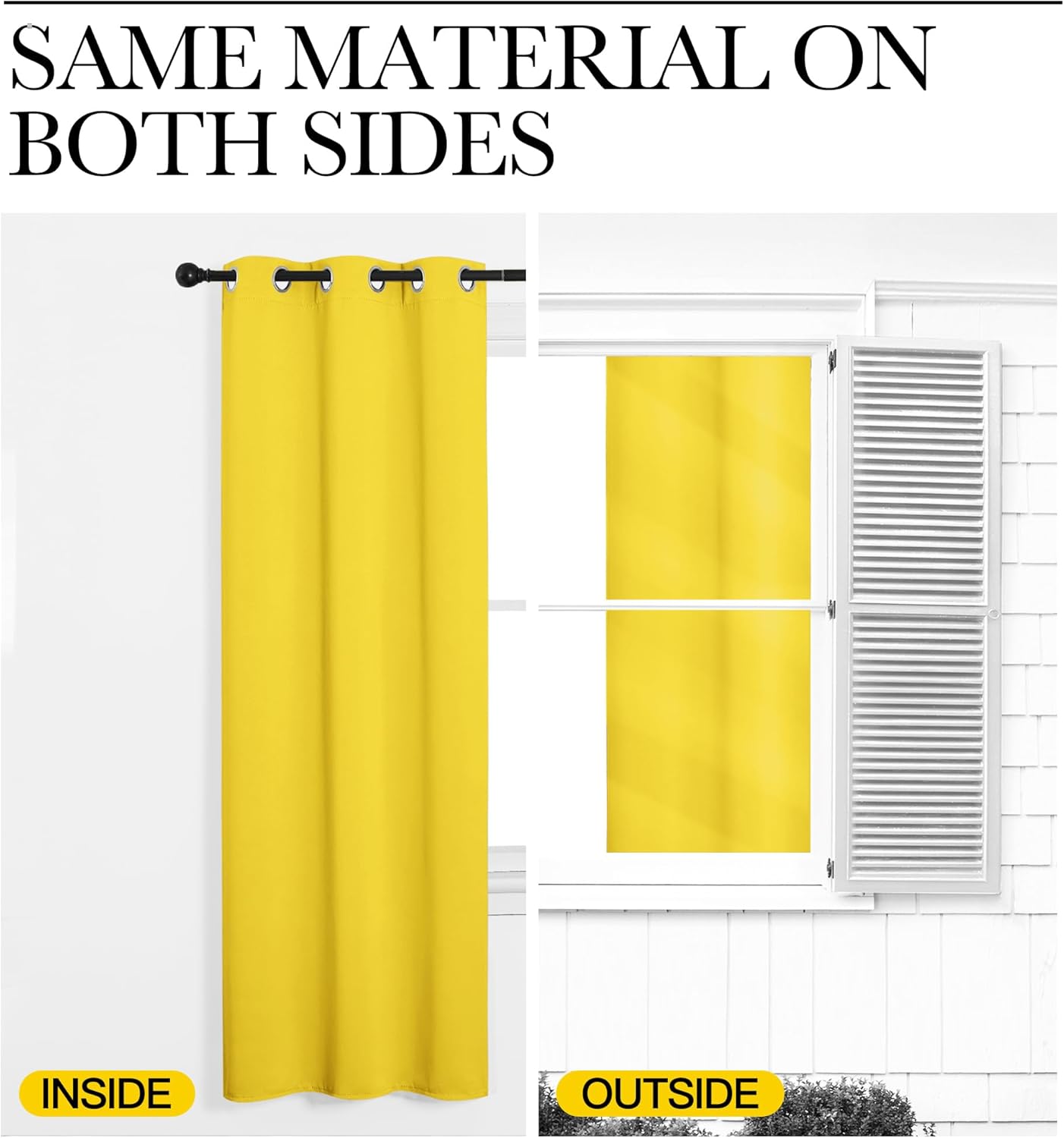 NICETOWN Bright Yellow Curtains - 90" Long Sound-Reducing Panels for Modern Rooms | 55" Wide, 2 Pieces