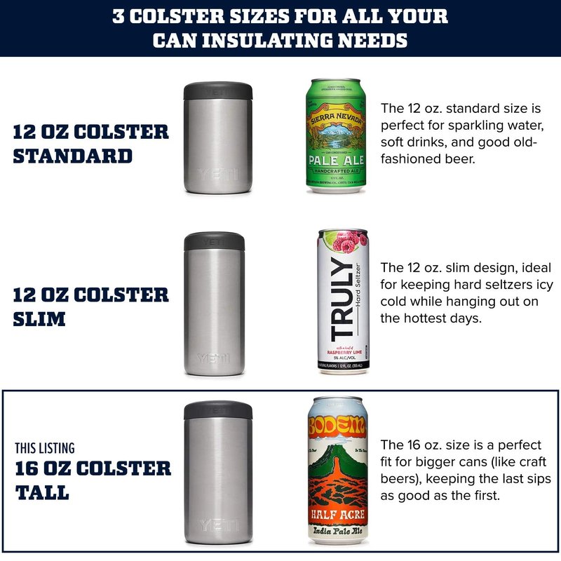 YETI Rambler 16 oz. Tall Can Insulator for Tallboys, White (NO CAN INSERT)