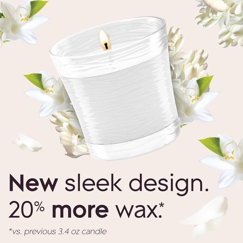Glade 1-Wick Scented Candle - Clean Linen Air Freshener with Essential Oils | 4.08 Oz