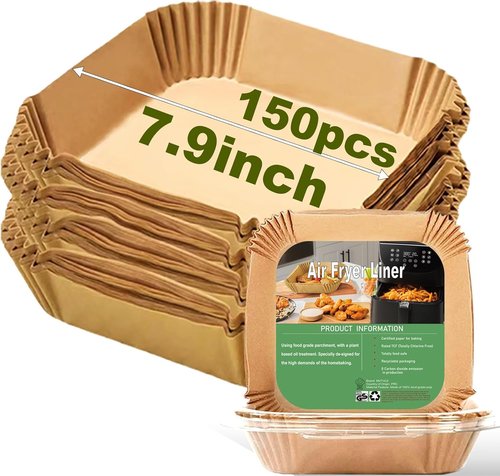Instant Pot | Air Fryer Disposable Paper Liners - 150 Pcs, 7.9 Inches for 3-6QT Baking & Roasting