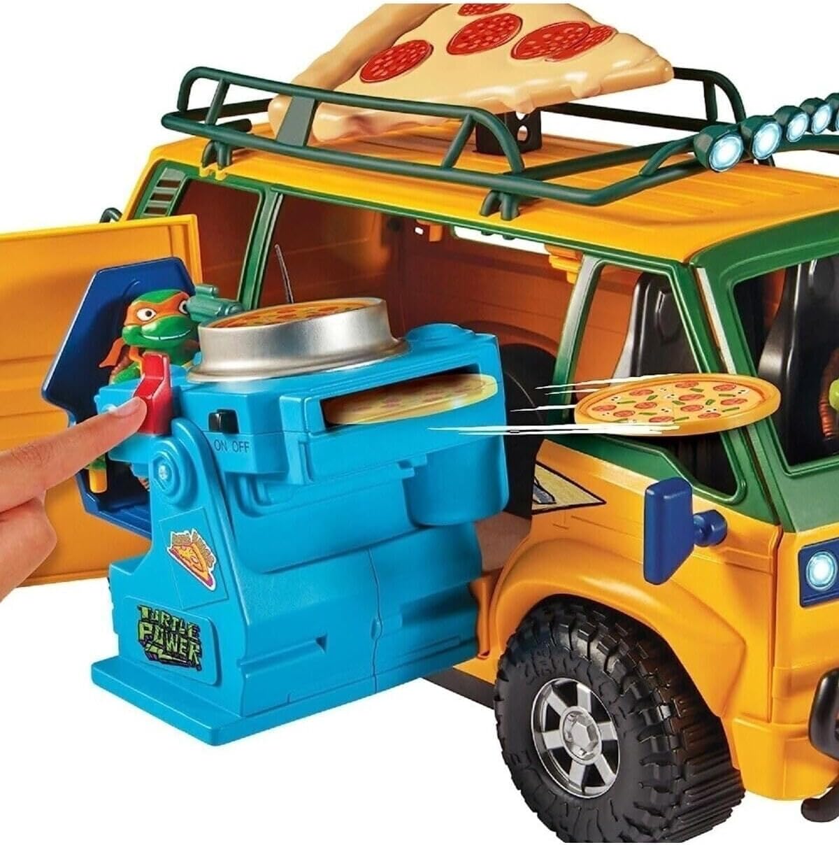 Playmates Toys Teenage Mutant Ninja Turtles Pizza Fire Delivery Van - Fun Action Playset for Kids