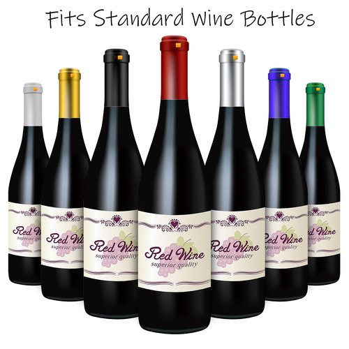 BGMAXimum PVC heat shrink capsules 40 count matte black and 40 Pcs bottle seal cork, wine shrink wrap sleeves caps tops wine bottle corks capsules for making cellars and home use