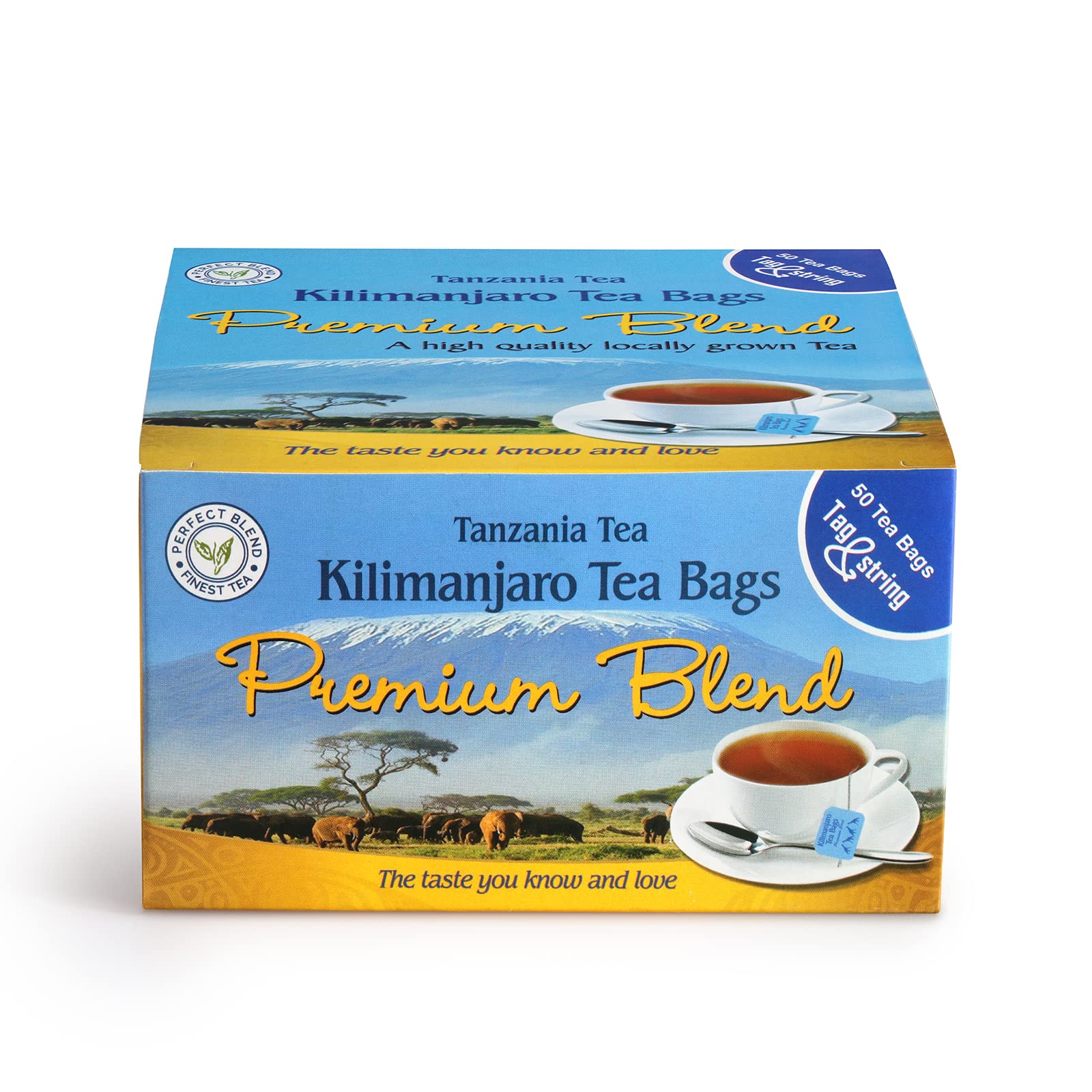 KILIMANJARO INFUSIONS - Premium Blend - Tanzania - Black Tea - 50 Tea Bags With String and Tag - 100g