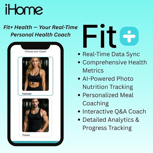 iHome Digital Scale - Accurate Bathroom Weight Scale with Batteries Included | Sleek Black Design