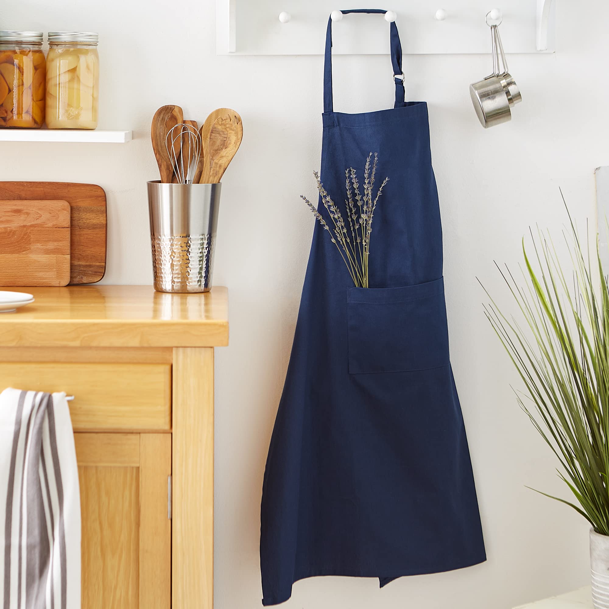 DII Everyday Basic Kitchen Collection, Chef Apron, Nautical Blue