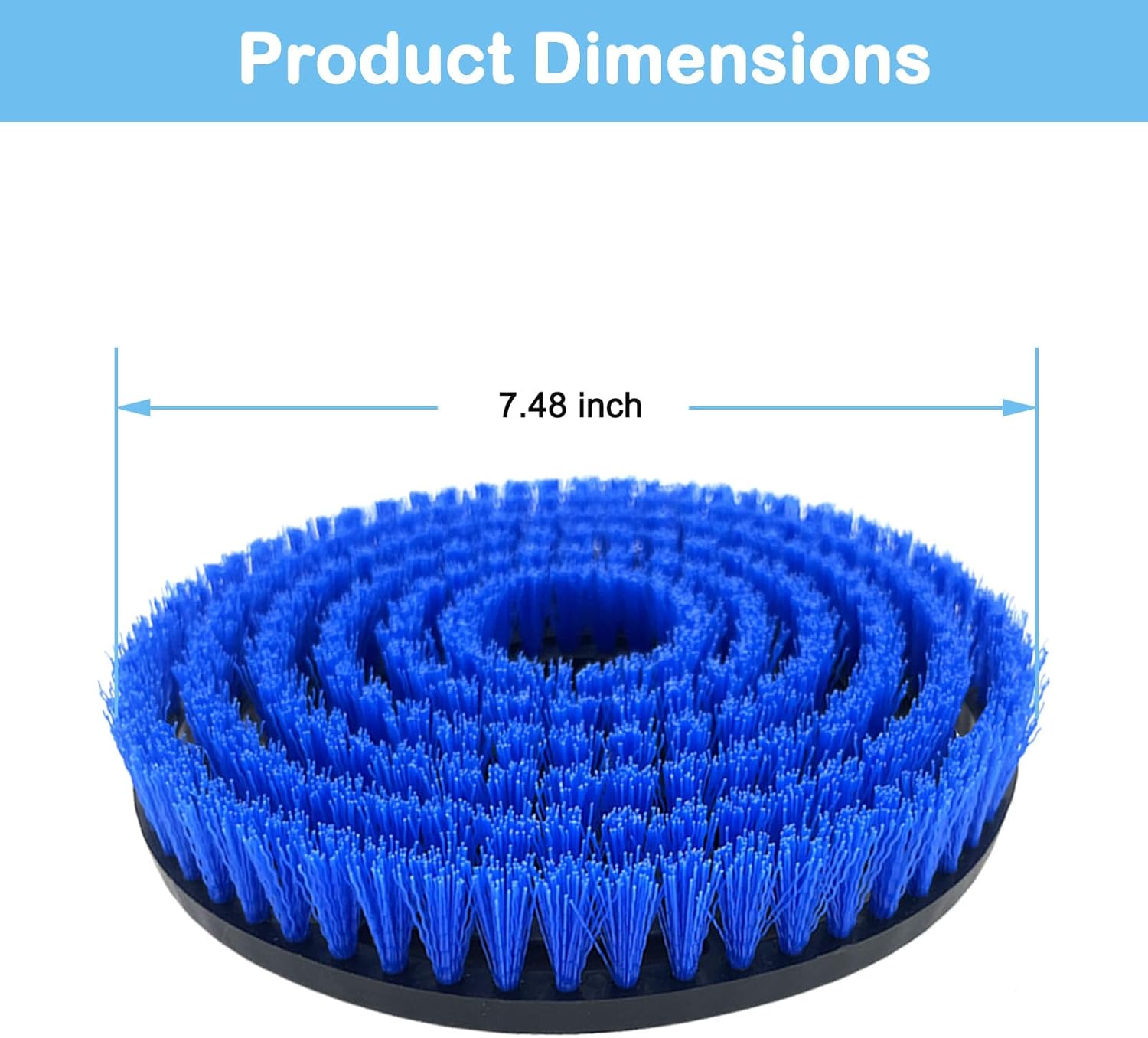 Shark S8201 Replacement Steam Mop Brush Heads - 2 Pack, Upgraded Washable Scrubbing Brushes, Blue