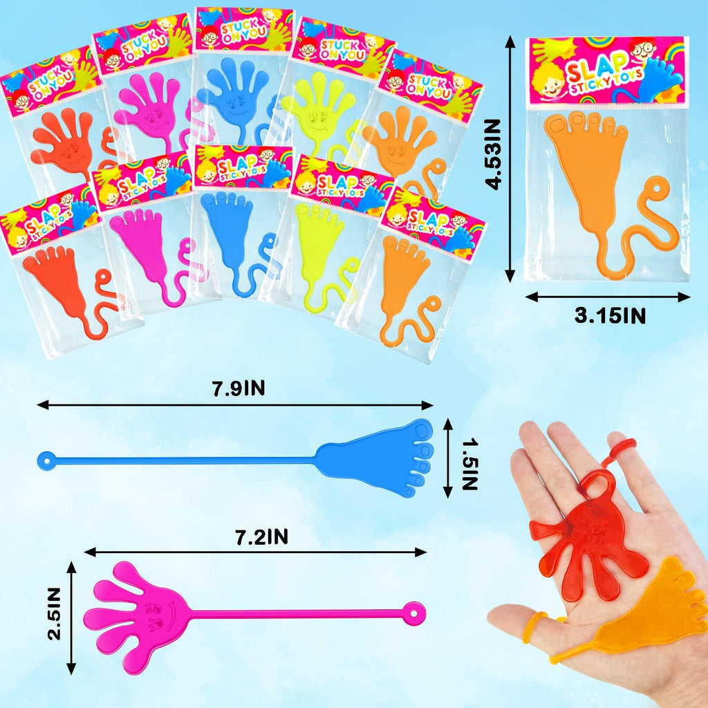 Skiennix Large Sticky Hands - Fun Party Favors for Kids | 100 PCS Bulk Goodie Bag Fillers