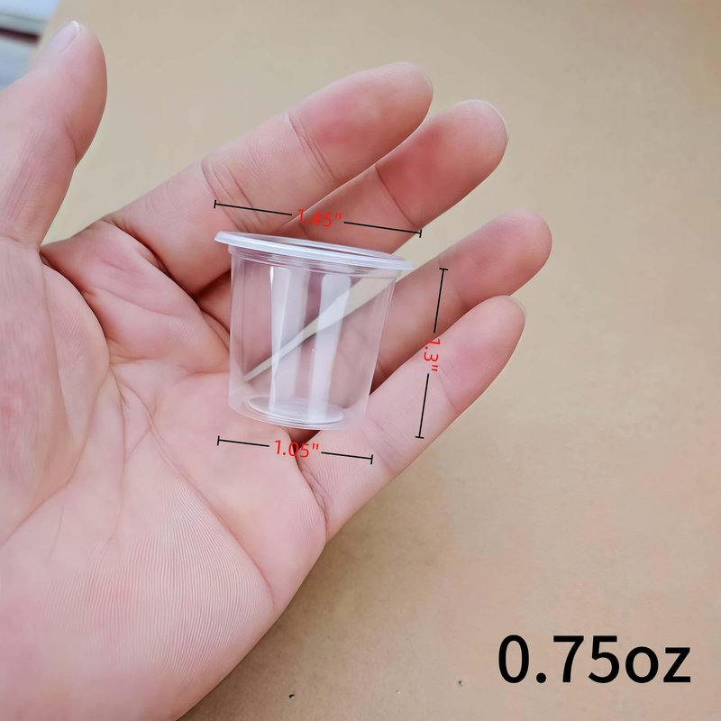Cynohesta 500 Pack Mini Plastic Shot Glasses Disposable Cups Clear Small Communion Cup Sample for Tasting&Mouthwash,Little 1oz-1.5-2-3 Ounce Tiny(500, 0.75OZ)