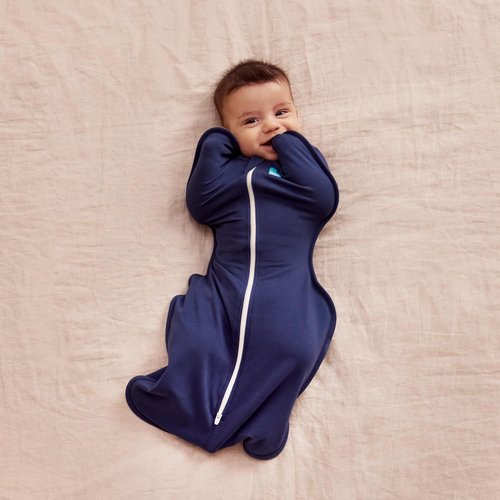 Love To Dream Swaddle UP - Baby Sleep Sack for Self-Soothing | 1.0 TOG, Newborn 5-8.5 lbs, Navy