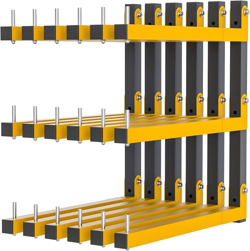 Lumber Storage Rack - Heavy Duty Wall Mount Organizer | 6 Pack 1080 LB Capacity for Indoor/Outdoor Use
