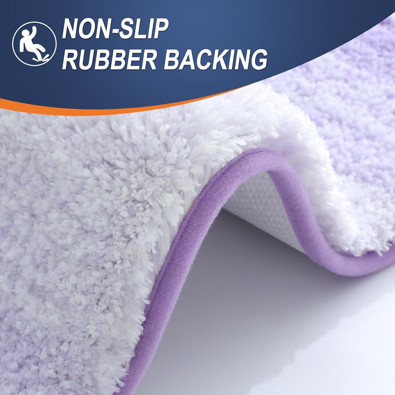 OLANLY Microfiber Bath Rug Mat - Extra Soft & Absorbent | Quick-Dry, Washable 24x16, Light Purple