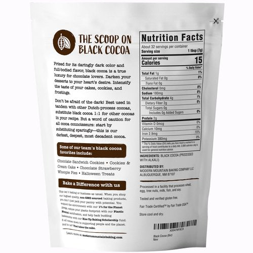 Black Cocoa Powder - Achieve Rich Chocolate Flavor | 8 oz Dutch-Processed Unsweetened Cocoa
