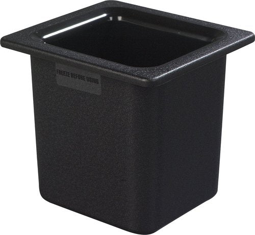 Carlisle FoodService Products CM110503 Coldmaster ABS High Capacity Sixth Size Food Pan, 1.70 qt Capacity, 6-7/8" Length x 6-1/4" Width x 6-3/8" Height, Black