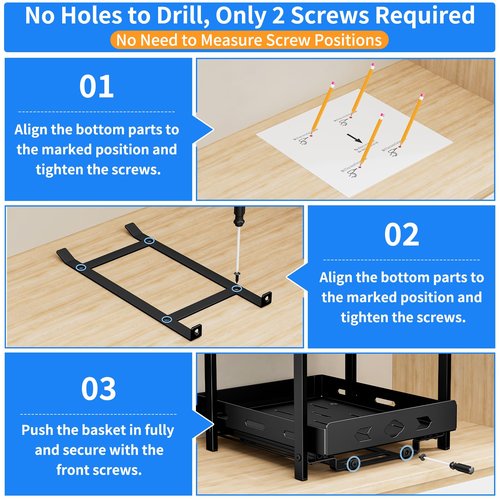 BOIVSHI Pull Out Spice Racks for Inside Cabinets, 2-Tier Cabinet Spice Rack, Height Adjustable Spice Rack Organizer for Cabinet, Kitchen Vertical Spice Rack (9.7''Wx10.8''Dx9.2''H, Metal Black)