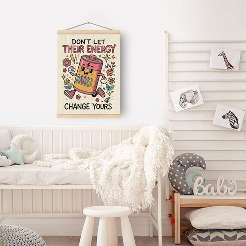 Boat Wades Inspirational Mental Health Wall Art - Motivational Floral Decor for Therapy Office | 12x16 Inch