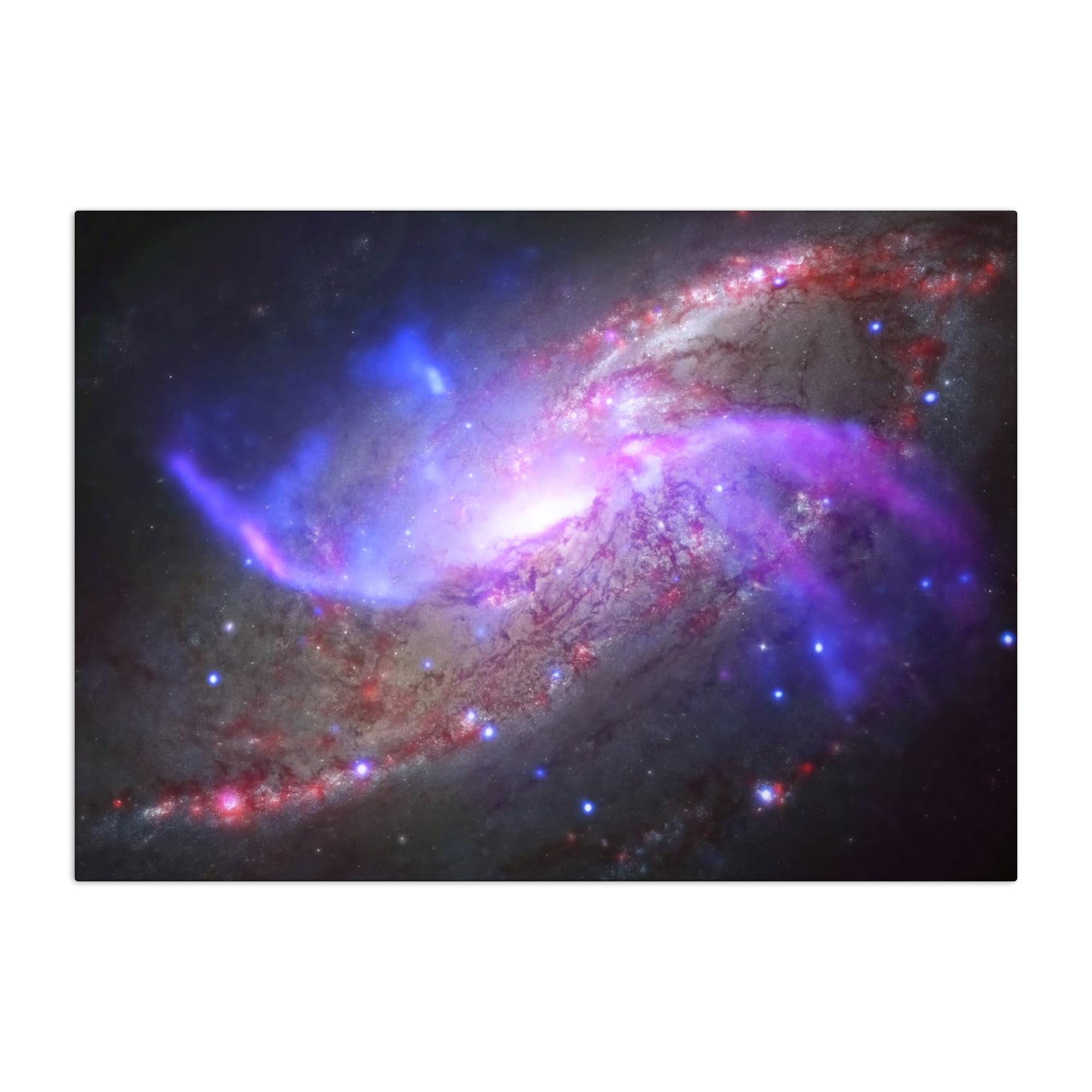 Displate – Metal Poster - NASA - Cosmic Space - NGC 4258 galaxy - Size M - 17.7x12.6 inch (32x45cm)
