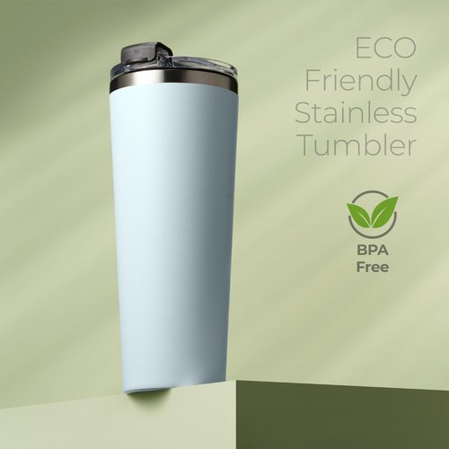 SIPX™ 22 oz Insulated Coffee Tumbler with Leakproof Lid – Stainless Steel, Vacuum Insulated – Keeps Drinks Hot or Cold for Hours – Cupholder Friendly Travel Mug – Blue