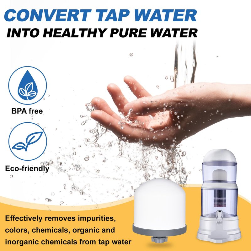 YKMGON 2Pack Replacement Ceramic Dome Water Filter 0.2 to 0.5 micron for Countertop Portable Water Purification System