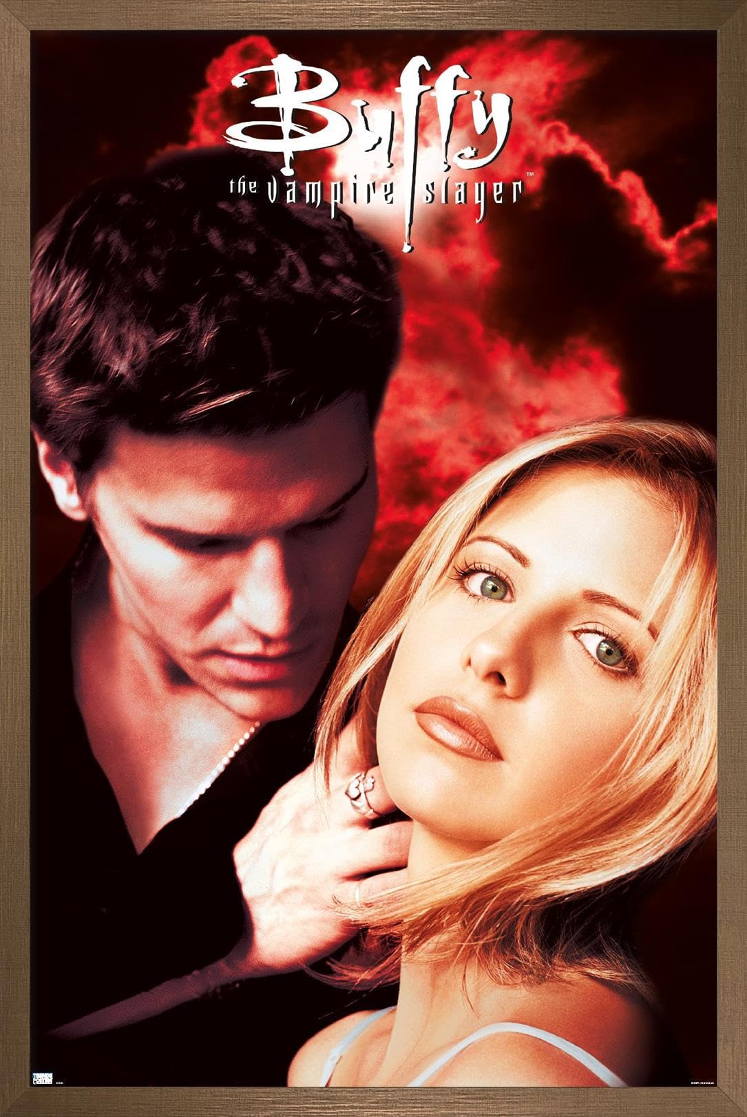 Buffy the Vampire Slayer - Season 2 One Sheet Wall Poster, 22.4L" x 14.7W", Bronze Framed Version