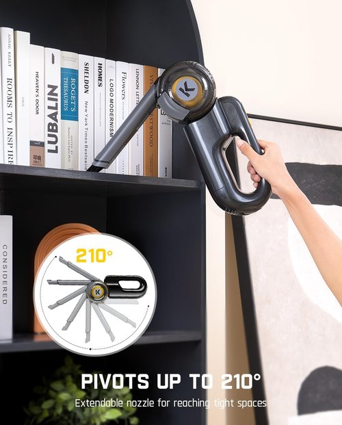 Fanttik Fold V10 Ultra Deluxe Handheld Vacuum - 17kPa Suction Power | Cordless, 35 Mins Runtime, Smart LED Display