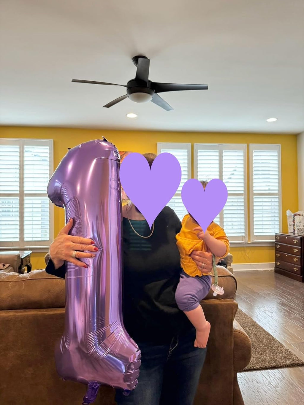 Skiennix 40-Inch Balloon Numbers - Big Purple 5th Birthday Decorations & Wedding Photo Shoot Decor