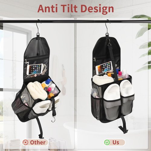 Ethereal Hanging Mesh Shower Caddy - Portable Large Capacity Bag for College Dorms & Gym Essentials