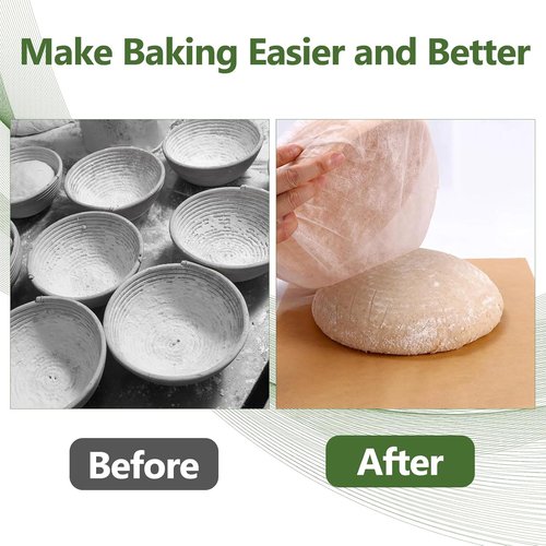 Banneton | 100 Pack Non-Stick Bread Proofing Basket Liners - BPA-Free, Elastic Design for Easy Dough Release