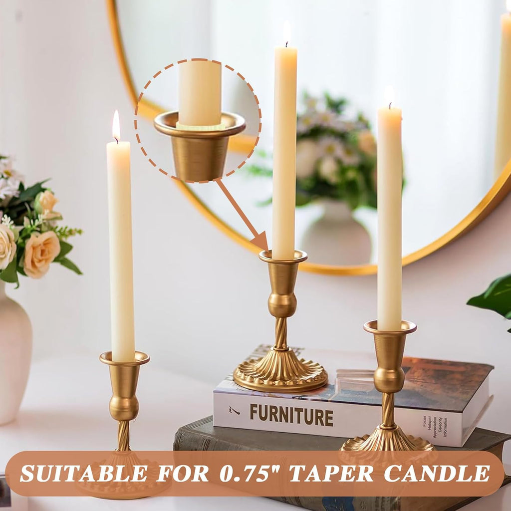 Silicone Candle Grippers by 12 Pack - Flexible Holders for Taper Candles | Fits 3/4 Inch Diameter for Weddings & Events