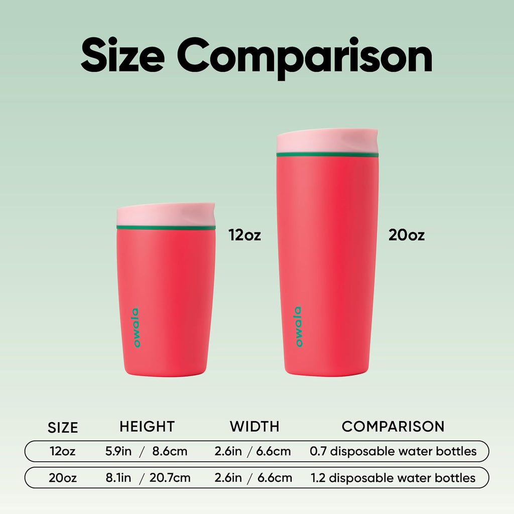 Owala SmoothSip Insulated Stainless Steel Coffee Tumbler - 20 oz Reusable Travel Mug in Bloom