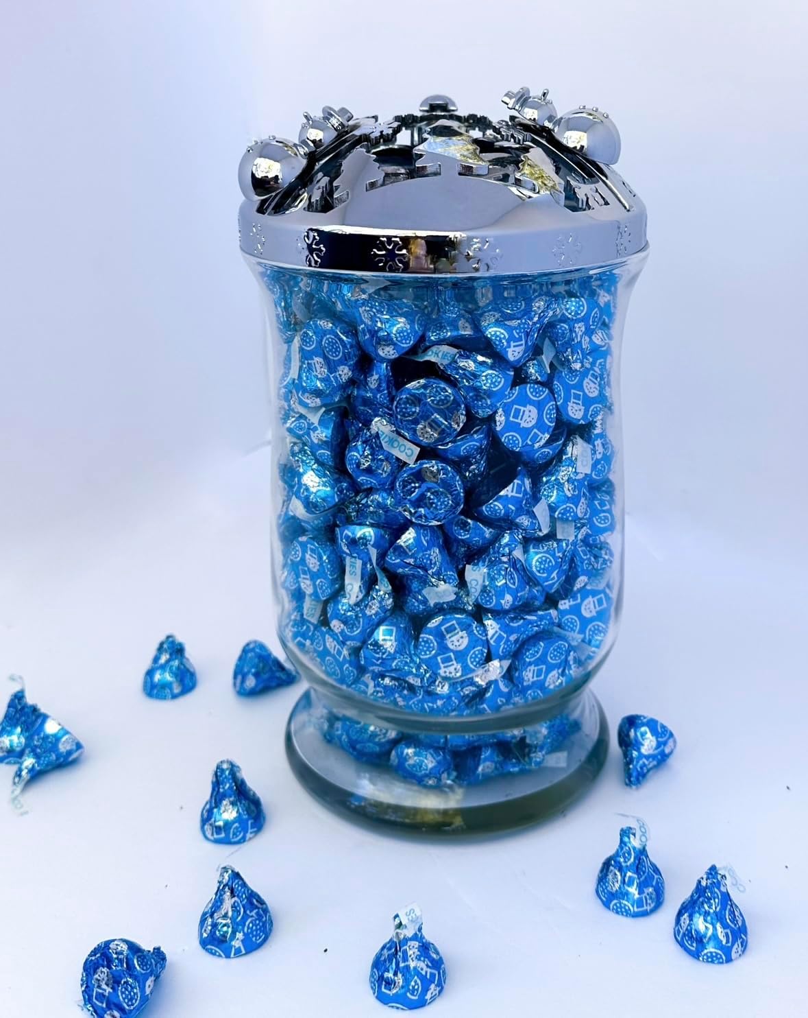 Skiennix Adjustable Candle Topper - Winter Snow Globe Design with Snowman Knobs | Perfect for Jar Candles