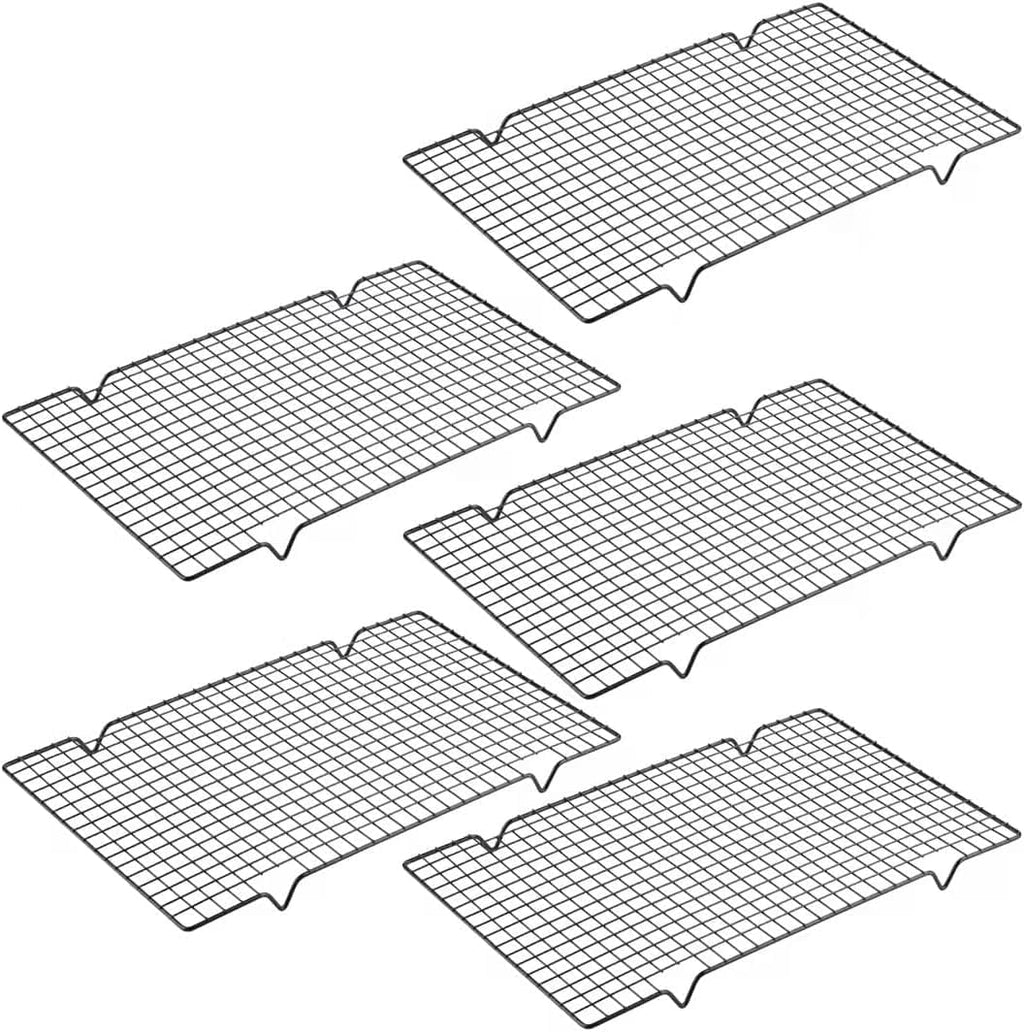 Skiennix 5PCS Cooling Racks - Heavy Duty Stainless Steel Wire Baking Rack Set | 10" x 16" Oven & Dishwasher Safe