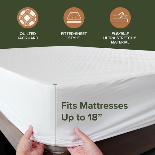 Beckham Hotel Collection Mattress Protector - Silent Waterproof Viscose Blend for King Size Mattresses