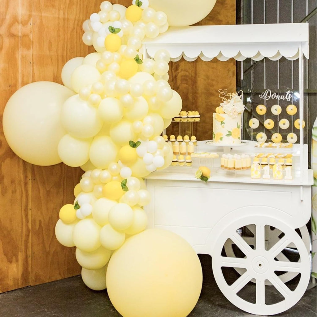PartyWoo Pastel Yellow Balloons - 100pcs 12 Inch Latex Helium Balloons for Graduation & Baby Showers