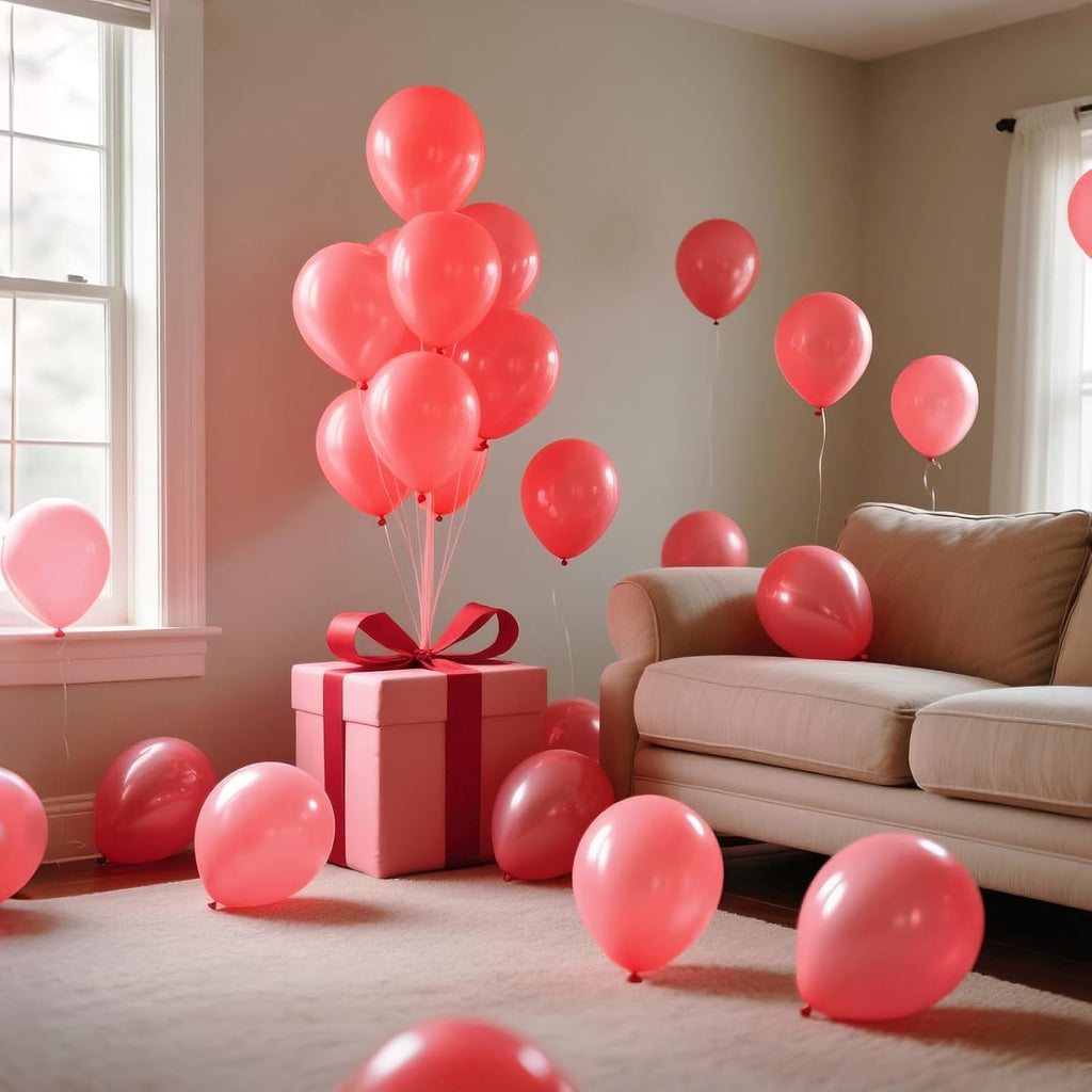 Pastel Red Latex Balloons by [Brand Name] - 110pcs 12-Inch Balloons for Birthday Party & Baby Shower