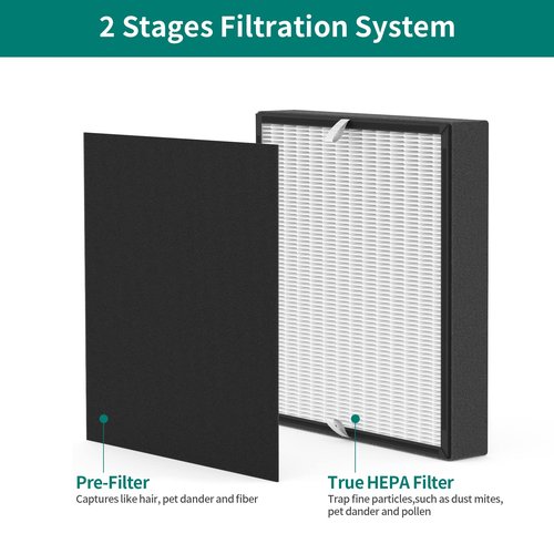 GoKBNY 2-Pack BF35 Replacement Filter Compatible with BF35 for BreatheSmart Classic Purifier, 2×2-in-1 Filters + 2×Carbon Pre-Filters