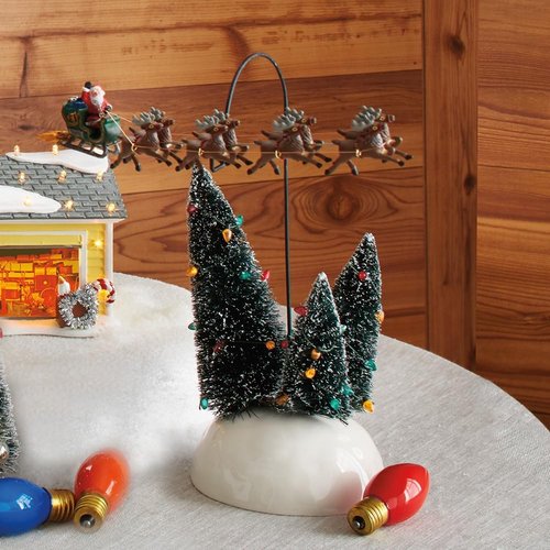 Department 56 National Lampoon's Christmas Vacation Flaming Sleigh Animated Figurine - 10 Inch, Multicolor