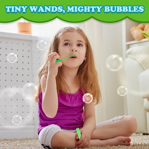 Bubbles Mini Bubble Wands - 20-300 Pack Party Favors for Kids | Perfect for Goodie Bags & Outdoor Fun