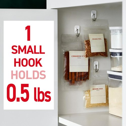 Command Small Wire Toggle Hooks - Damage-Free Hanging Wall Hooks with Adhesive Strips | 32 Count, Holds Up to 0.5 lb