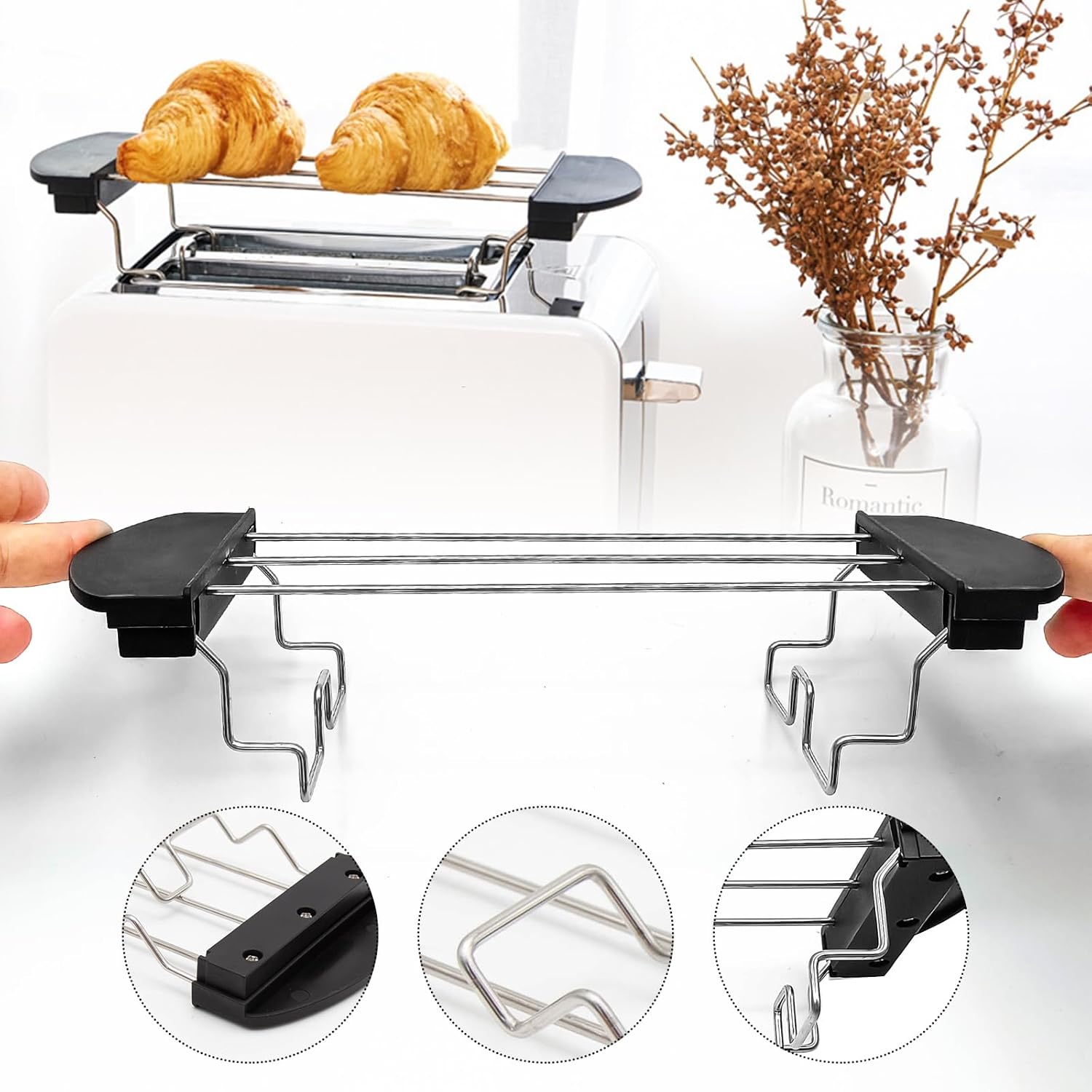 Skiennix Stainless Steel Toast Rack - Versatile Toaster Warming & Cooling Grid | 26cm Size