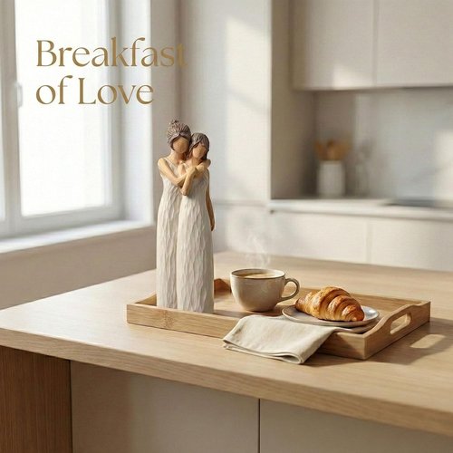 LCCCK Mother Daughter Figurines - Sentimental Gifts for Mom | 10.2in Cream Hugging Sculptures