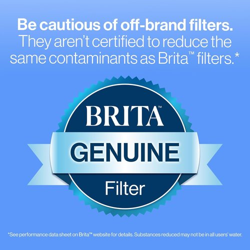 Brita Large Water Filter Pitcher - BPA-Free 10-Cup Capacity with SmartLight Indicator & 1 Filter | Bright White