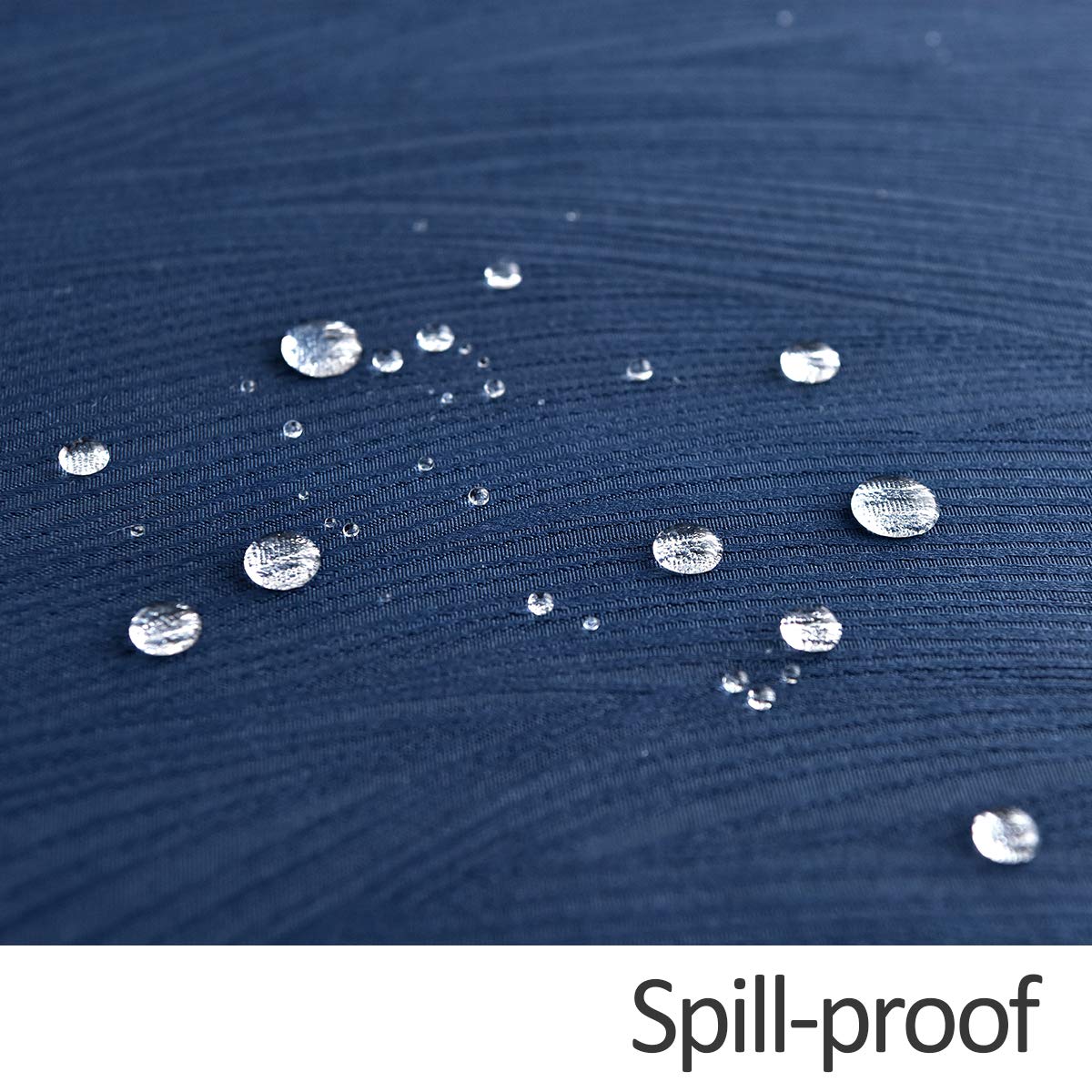 maxmill Jacquard Table Cloth Waving Pattern Water Proof Wrinkle Free Heavy Weight Soft Tablecloth Decorative Fabric Table Cover for Outdoor and Indoor Use Rectangular 60 x 104 Inch Navy Blue