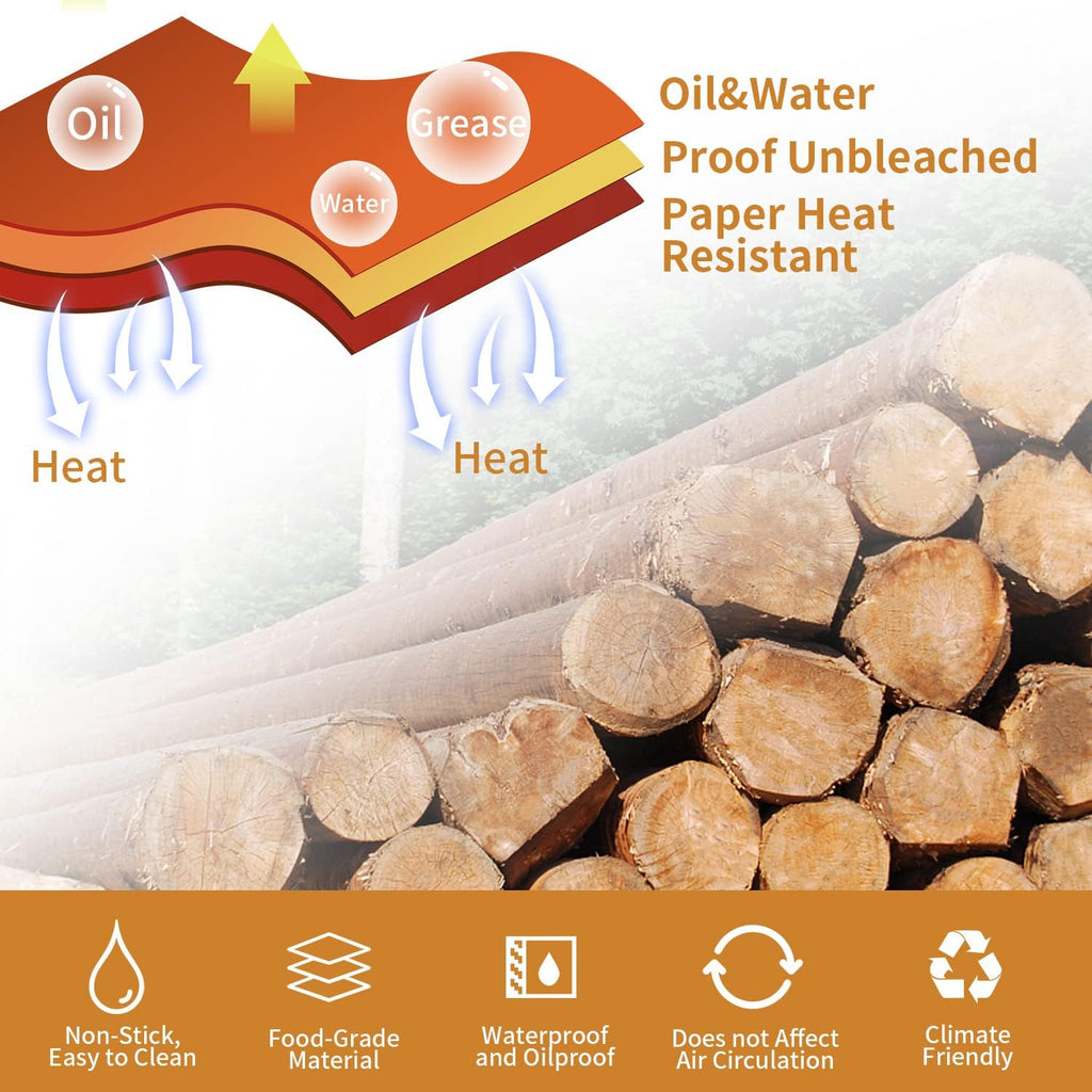 Ninja | Air Fryer Liners - 120 Pcs Disposable Parchment Paper for Foodi Smart XL & FG551 Grill