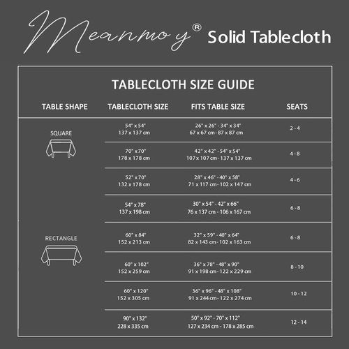MEANMOY Orange 210 GSM Water & Stain Resistant Rectangle Tablecloth for 8 Foot Table - Solid 60 x 120 Inch Rectangular Table Cloth in Wrinkle Free Washable Polyester Fabric for Wedding, Party, Banquet