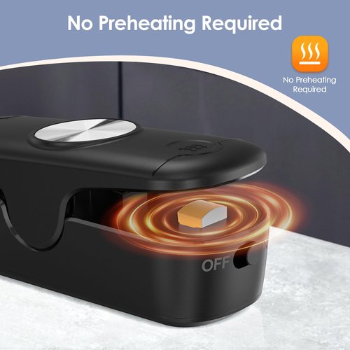 OEOP 2 Pack Mini Bag Sealer, 2 in 1 Sealer and Cutter, Portable Heat Sealer Machine, Chip Heat Resealer for Snacks & Food Storage, Black/White (Batteries Included)